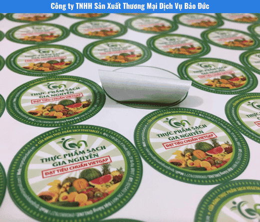 Dịch Vụ In Tem Nhãn Decal Thực Phẩm Chuẩn Mực In An Toàn Tại Củ Chi