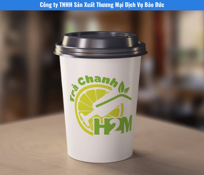 In Decal 3D Tem Nhãn Trà Xanh, Cà Phê Cao Cấp Tại Long An